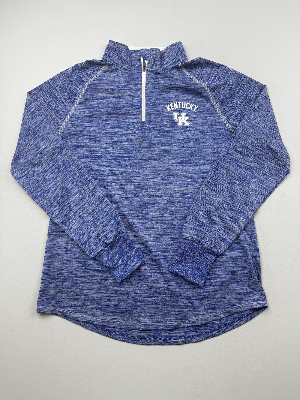 Kentucky Wildcats Sweatshirt Womens XL Blue NCAA Basketball Colosseum Zip